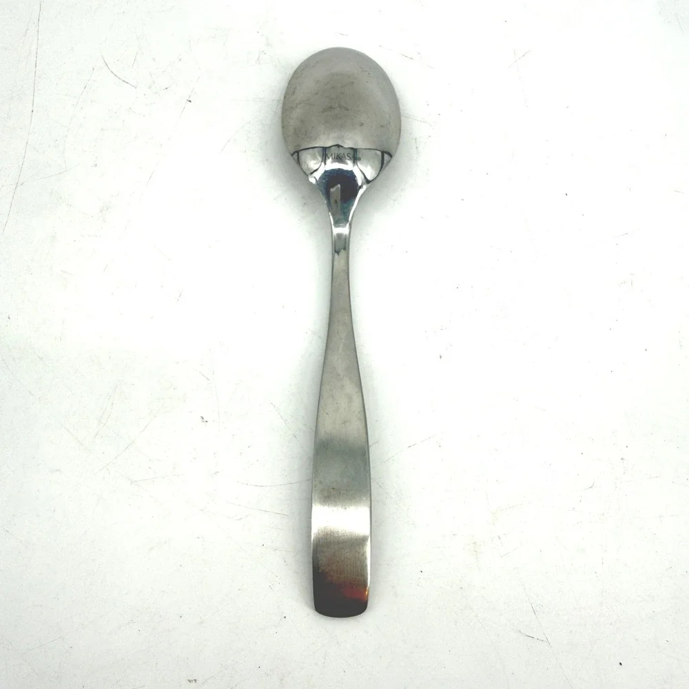 Mikasa Spoon Set Silver Stainless Steel Tapered Handle 4pc 1.75width 7.75